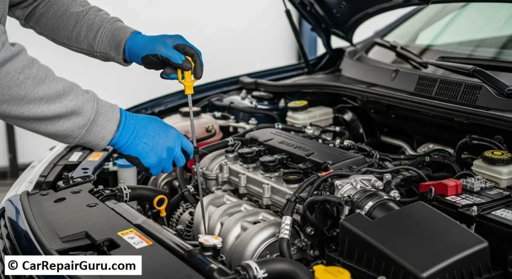 checking engine oil