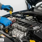 checking engine oil