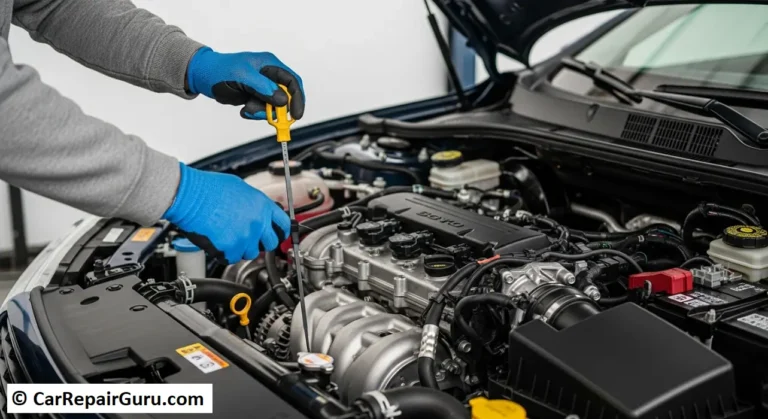 checking engine oil