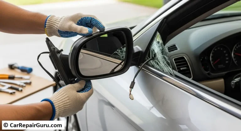 replace broken car side mirror