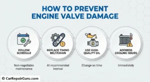 Automotive technician performing preventative maintenance on valvetrain components to avoid expensive engine repairs