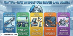Technician explaining gentle driving habits that extend brake pad life as part of routine brake system maintenance