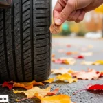 check tire tread autumn