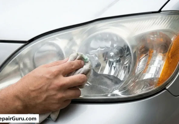 clean foggy headlights