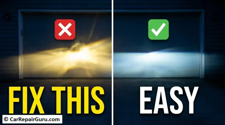 adjusting car headlights